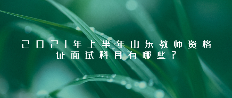 山东教师资格证面试