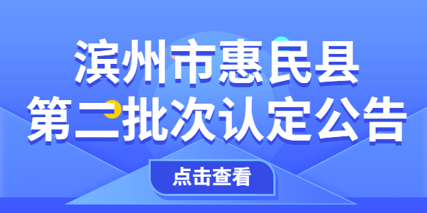 2021年滨州惠民县第二批次教师资格认定公告