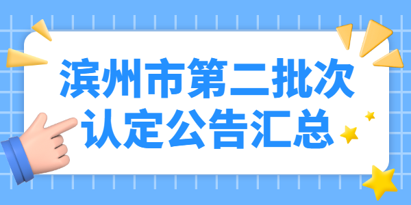 2021山东滨州市第二批教师资格认定公告汇总