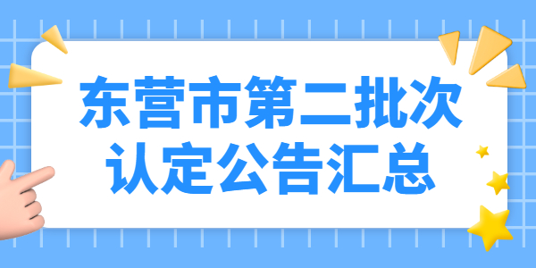2021上年山东东营市第二批教师资格认定公告汇总