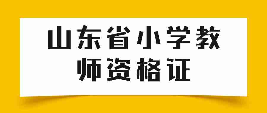 山东省小学教师资格证