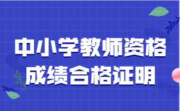 中小学教师资格考试