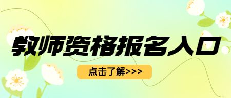 教师资格证报考官网