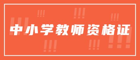 中小学教师资格证